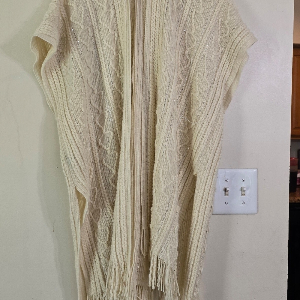 Vintage Cream Cut Out Cardigan XL